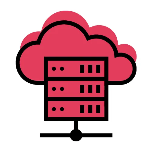 Icone serveur cloud dédié